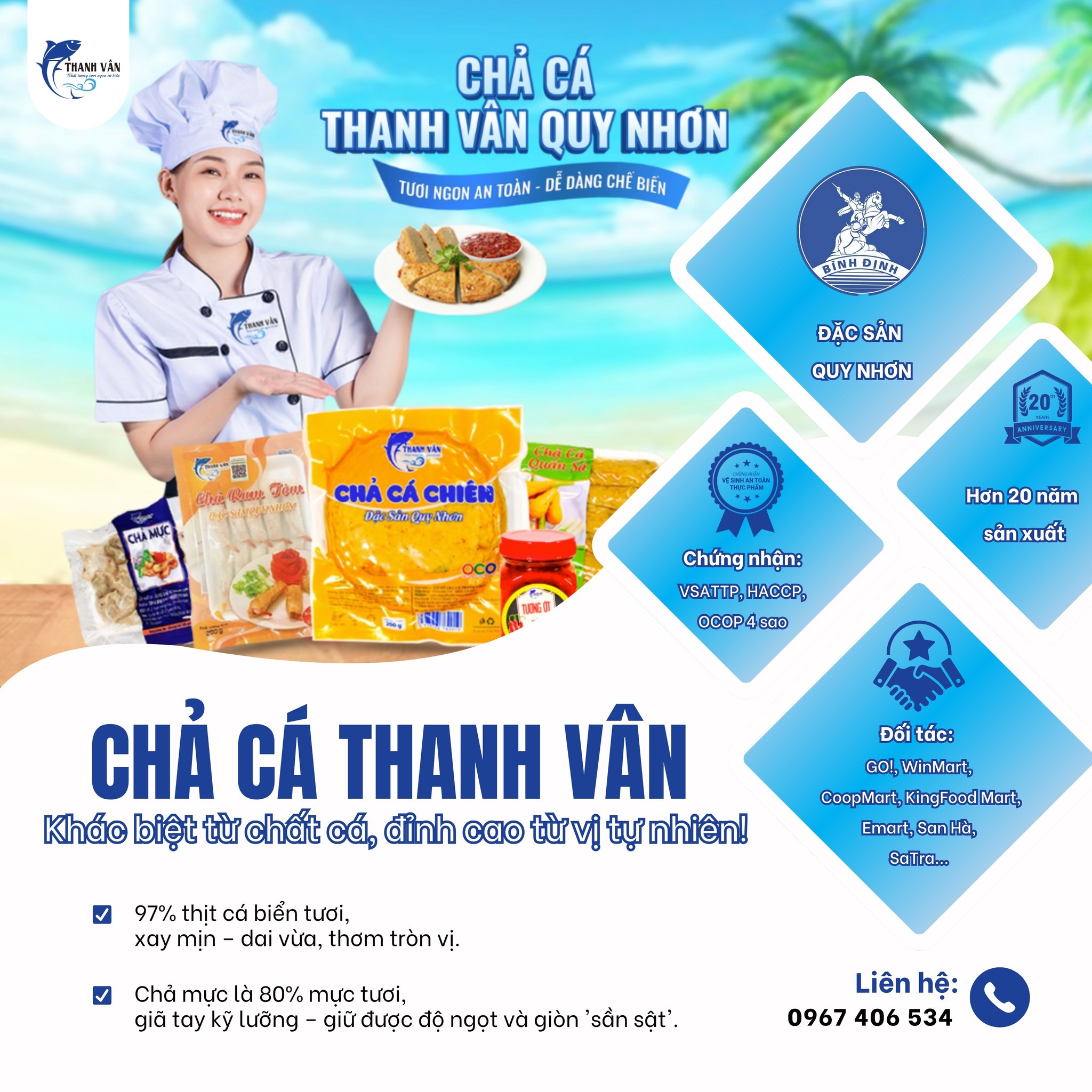 CHẢ CÁ THANH VÂN – QUY NHƠN TUYỂN ĐẠI LÝ, SỈ LẺ & NHÀ PHÂN PHỐI TOÀN QUỐC